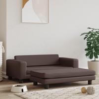 VidaXL Hondenmand met verlengstuk 100x50x30 cm kunstleer bruin - thumbnail