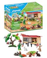 Playmobil - 71252 - land de boerderij - kind met behuizing en konijnen - thumbnail