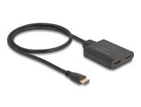 Delock 18645 HDMI Switch 2 x HDMI in naar 1 x HDMI uit 8K 60 Hz met geïntegreerde kabel 50cm - thumbnail