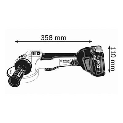 Bosch Professional GWS 18V-10 PSC Accu haakse slijper 125mm 18V Basic Body in L-Boxx - 06019G3F0B - thumbnail