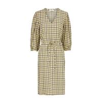 Modström geruite jurk Hollow beige - thumbnail