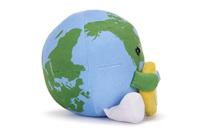 Love Hearts Aarde knuffel - You are my world - 18 cm - thumbnail