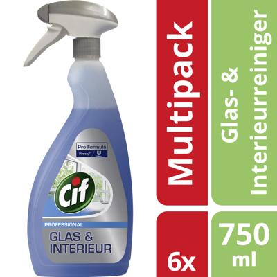 Glas- en interieurreiniger Cif professional spray 750ml | 6 stuks
