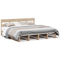 Bedframe zonder matras massief grenenhout 200x200 cm - thumbnail