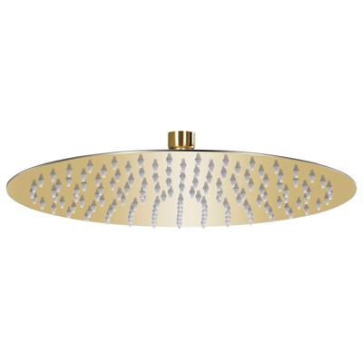 VidaXL Regendouchekop rond 30 cm roestvrij staal goudkleurig