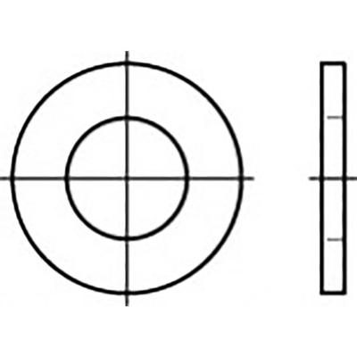 TOOLCRAFT Onderlegring Staal Galvanisch verzinkt 100 stuk(s) TO-5433765