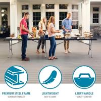 Vouwtafel Lifetime Zwart 183 x 73 x 76 cm - thumbnail