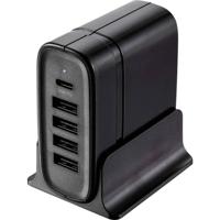 VOLTCRAFT UC-5ACX001 USB-oplader 41.5 W 4x USB-A, 1x USB-C USB PD Zwart Binnen USB Power Delivery (USB-PD) - thumbnail