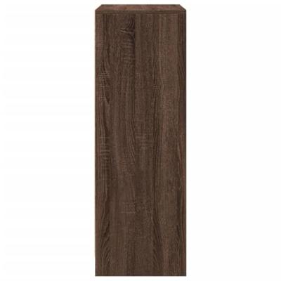 Dressoir met LED 77x34x100 cm bewerkt hout bruin eikenkleur Dressoir met LED 77x34x100 cm bewerkt hout bruin eikenkleur