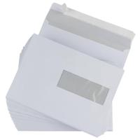 Gallery enveloppen ft 156 x 220 mm, venster rechts, stripsluiting, binnenzijde grijs, 500 stuks - thumbnail