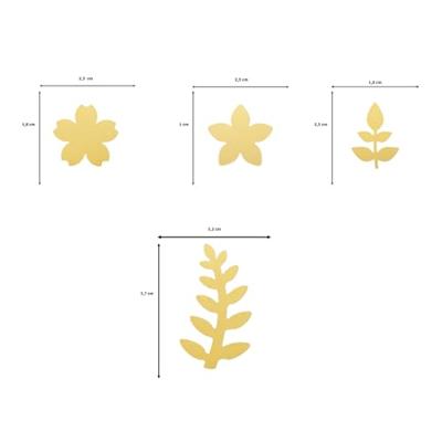 Vaessen Creative • figuurpons set bloem en blad 4st.