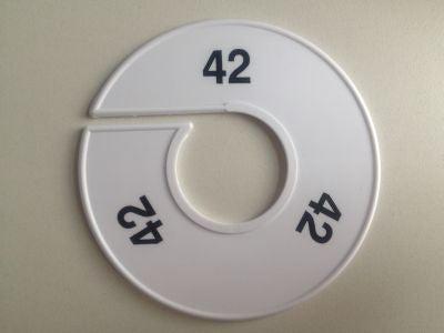 Maatring 11 cm wit/zwart 42