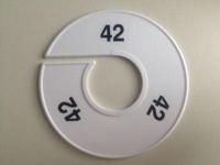 Maatring 11 cm wit/zwart 42 - thumbnail