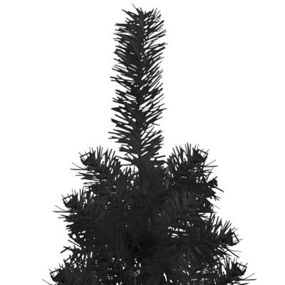 VidaXL Kunstkerstboom half met standaard smal 210 cm zwart VidaXL Kunstkerstboom half met standaard smal 210 cm zwart