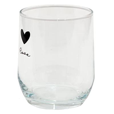 Clayre & Eef Drinkglas hart Ø8x9cm 300ml