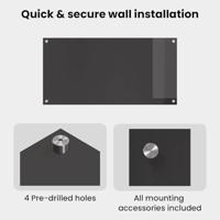 VidaXL Keuken spatscherm 2 pcs donkergrijs 100 x 50 cm gehard glas - thumbnail