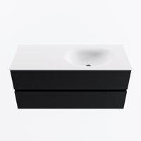 MONDIAZ VICA 110cm badmeubel onderkast Urban 2 lades. Wastafel MOON rechts 1 kraangat, kleur Talc. - thumbnail