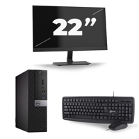 Dell Optiplex 5040 SFF - Intel Core i3-6e Generatie - 8GB RAM - 256GB SSD - Windows 11 + 1x 22 inch Monitor - thumbnail