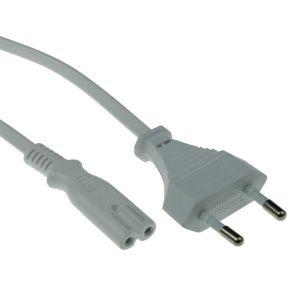 ACT AK5240 Stroomkabel Euro male/C7 female Wit - 1,5 meter