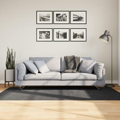 VidaXL Vloerkleed iza laagpolig scandinavisch 100x200 cm antraciet