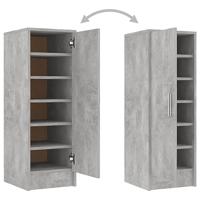 Schoenenkast 32x35x92 cm bewerkt hout betongrijs - thumbnail