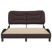 Bedframe zonder matras 120x200 cm stof donkerbruin - thumbnail
