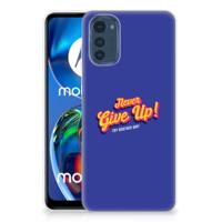 Motorola Moto E32/E32s | Siliconen hoesje | met naam Never Give Up - thumbnail