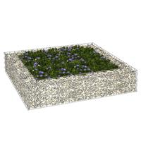 VidaXL Gabion plantenbak verhoogd 100x100x20 cm gegalvaniseerd staal - thumbnail
