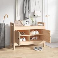 Halbankje 80x40x60 cm massief grenenhout - thumbnail