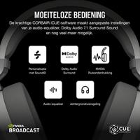 Corsair HS65 Headset Draadloos Hoofdband Gamen Bluetooth Wit - thumbnail