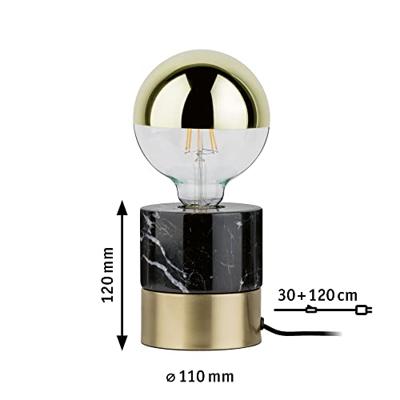 Paulmann Vala 79742 Tafellamp LED E27 20 W Zwart, Marmer, Messing Paulmann Vala 79742 Tafellamp LED E27 20 W Zwart, Marmer, Messing