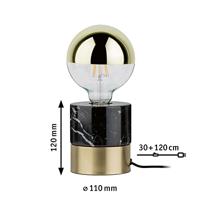 Paulmann Vala 79742 Tafellamp LED E27 20 W Zwart, Marmer, Messing - thumbnail