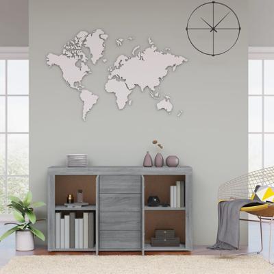 Dressoir 120x36x69 cm bewerkt hout grijs sonoma eikenkleurig