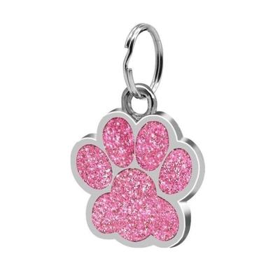 5 PC'S metalen huisdier tag zink legering identiteitskaart footprint belettering dog tag (roze) 5 PC'S metalen huisdier tag zink legering identiteitskaart footprint belettering dog tag (roze)
