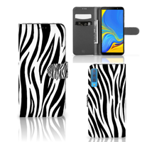Samsung Galaxy A7 (2018) | Telefoonhoesje | Met pasjeshouder | Zebra - thumbnail