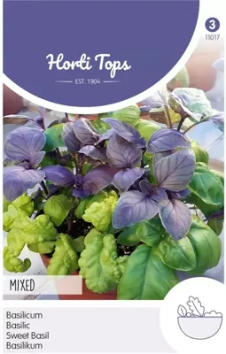 Zaden Basilicum gemengd Hortitops - Hortitops