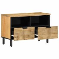 Tv-meubel 70x33x46 cm massief mangohout bruin - thumbnail