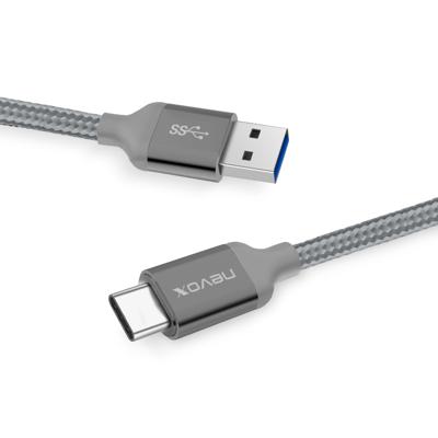 Nevox 1480 2m USB A USB C Grijs USB-kabel