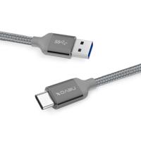Nevox 1480 2m USB A USB C Grijs USB-kabel - thumbnail