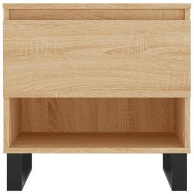 Salontafels 2 st 50x46x50 cm bewerkt hout sonoma eikenkleurig