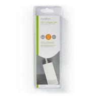 Nedis CCGB61950WT02 Usb-adapter Usb 3.2 Gen 1 Usb-a Male Rj45 Female 1 Gbps 0.20 M Rond Verguld / Vernikkeld Abs Wit Blister