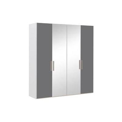 Goossens Kledingkast Easy Storage Ddk, Kledingkast 203 cm breed, 220 cm hoog, 2x glas draaideur en 2x spiegel draaideur midden Goossens Kledingkast Easy Storage Ddk, Kledingkast 203 cm breed, 220 cm hoog, 2x glas draaideur en 2x spiegel draaideur midden