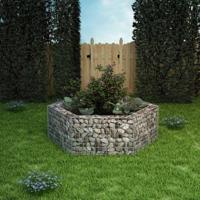 VidaXL Gabion plantenbak verhoogd zeshoekig 160x140x50 cm - thumbnail