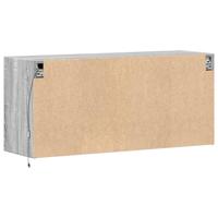 Tv-wandmeubel met LED-verlichting 100x31x45 cm grijs sonoma - thumbnail
