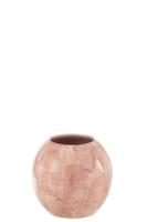 J-Line bloempot Handgeschilderd - keramiek - roze - medium - Ø 24 cm - thumbnail