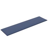 Wandpanelen 12 st 1,08 m 60x15 cm stof blauw - thumbnail