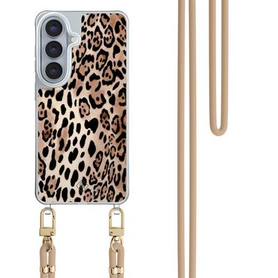 Samsung Galaxy S26 hoesje met beige koord - Golden wildcat