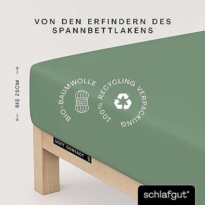 Schlafgut Schlafgut Soft Contact Jersey Flanel Hoeslaken S - 90x190 - 100x200 665 Green Mid