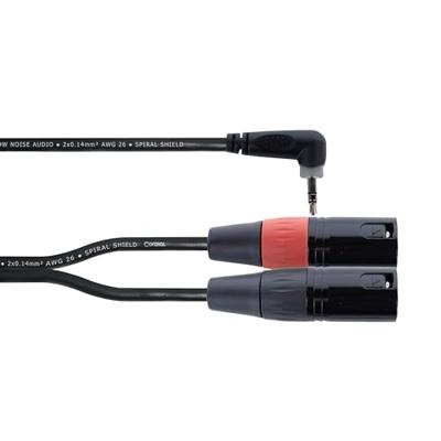 Cordial EY 1,5 WRMM XLR Y-adapter [1x Jackplug male 3,5 mm - 2x XLR-stekker 3-polig] 1.50 m Zwart