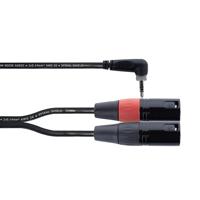 Cordial EY 1,5 WRMM XLR Y-adapter [1x Jackplug male 3,5 mm - 2x XLR-stekker 3-polig] 1.50 m Zwart - thumbnail